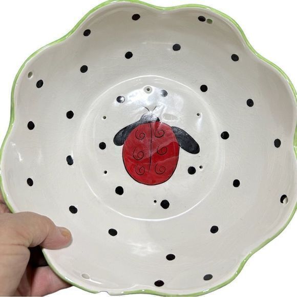Lady Bug Ceramic Vintage Serving Bowl Kitchenware Dinnerware - Picture 3 of 5